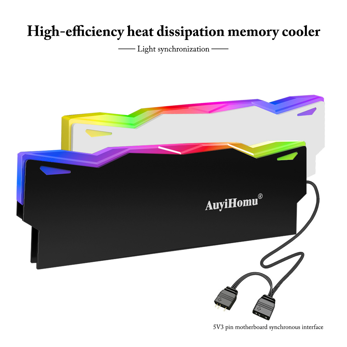 Ddr5 Rgb Ram - AuyiHomu RGB-koellichaam, 5V 3-pins ARGB Sync-geheugenkoeler,