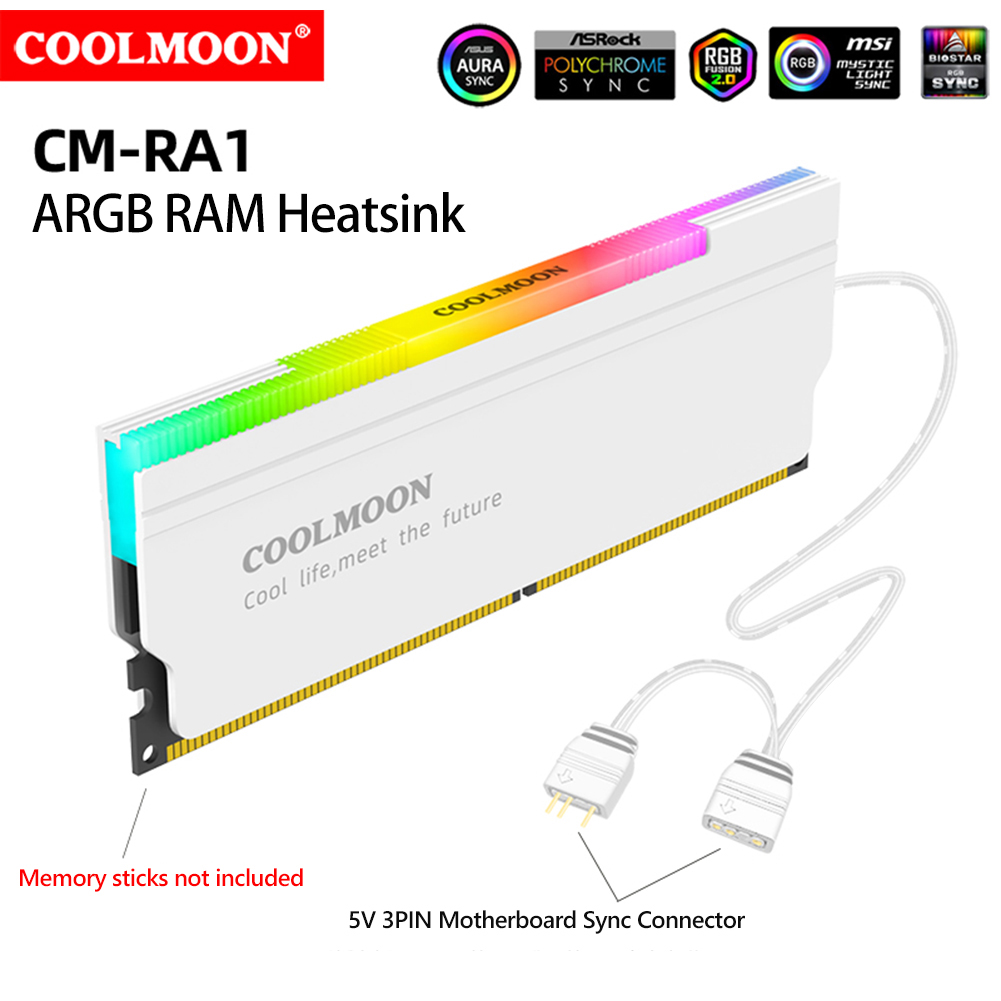 COOLMOON 5V-3PIN ARGB RAM Heat - Ddr5 Rgb Ram recensie en prijs