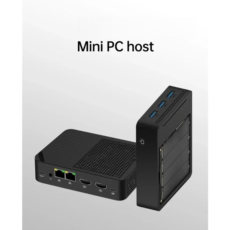 N150 4-bay NAS Mini PC met 4*M - Ddr5 64Gb recensie en prijs
